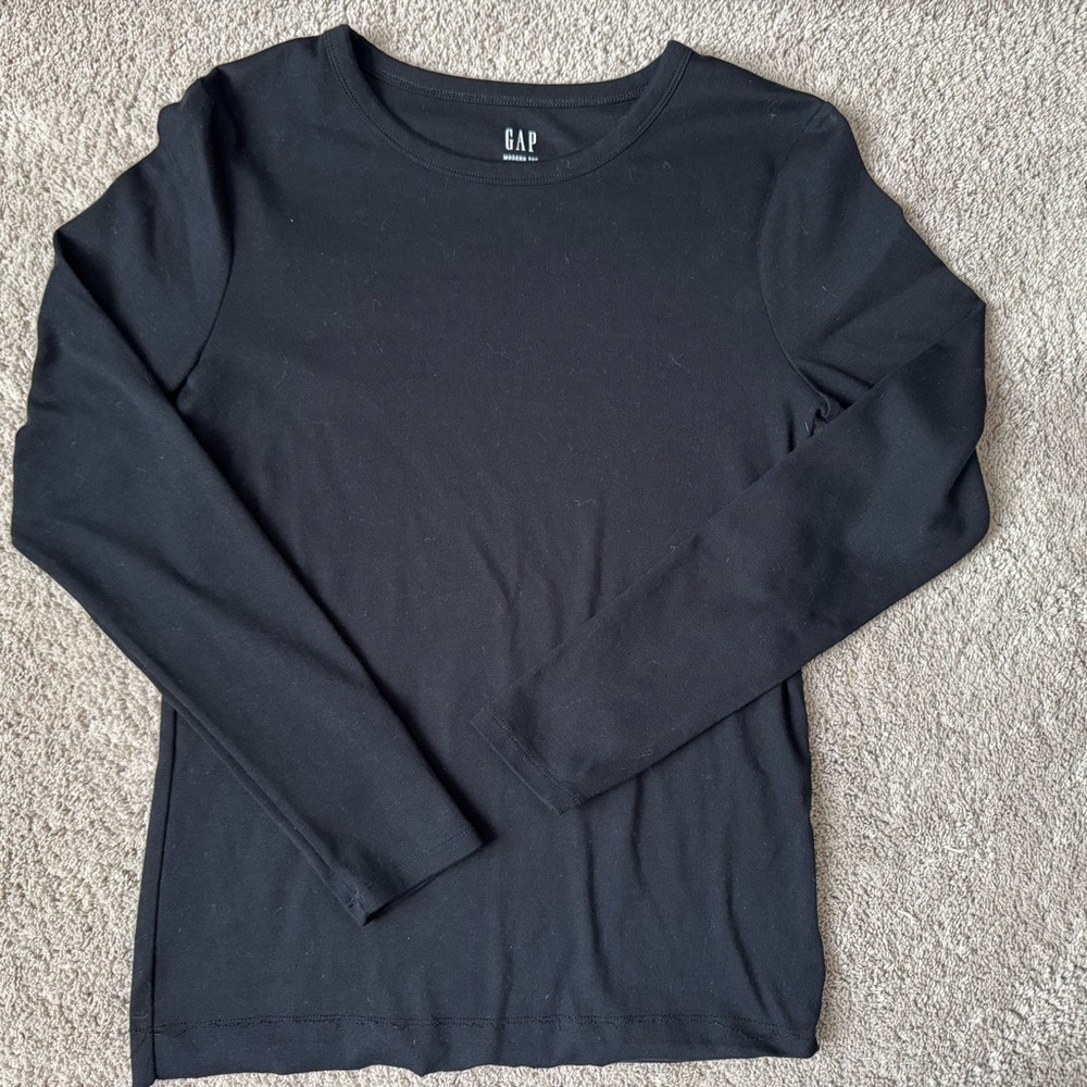 Gap Modern Tee Black Long Sleeve T-Shirt Women’s Large